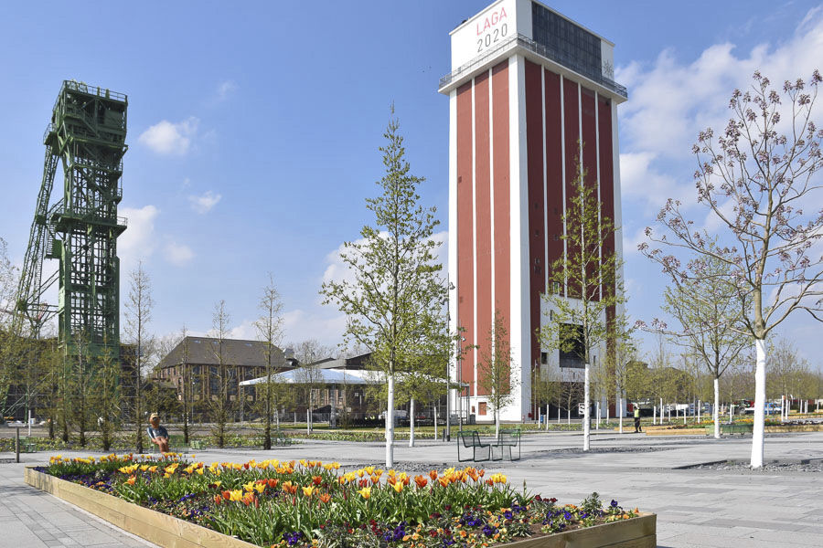 Quartiersplatz Landesgartenschau Kamp-Lintfort 2020 (Copyright: Laga Kamp-Lintfort)